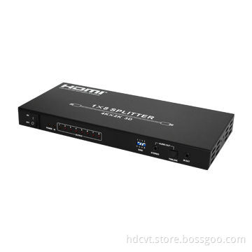 1x8 4x2K HDMI Splitter with Audio Extractor